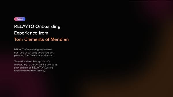 RELAYTO & Meridian | Webinar - Page 1